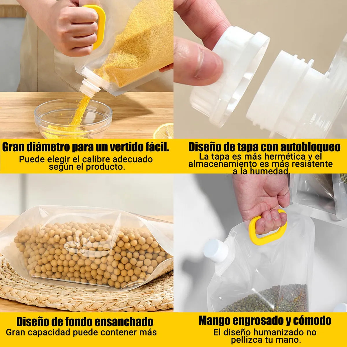 Set x5 o x10 Bolsas de Silicona Reutilizables - Libres de BPA